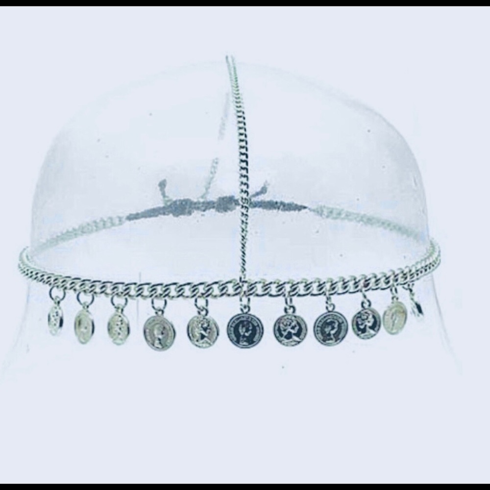 NWT Silver coin headdress